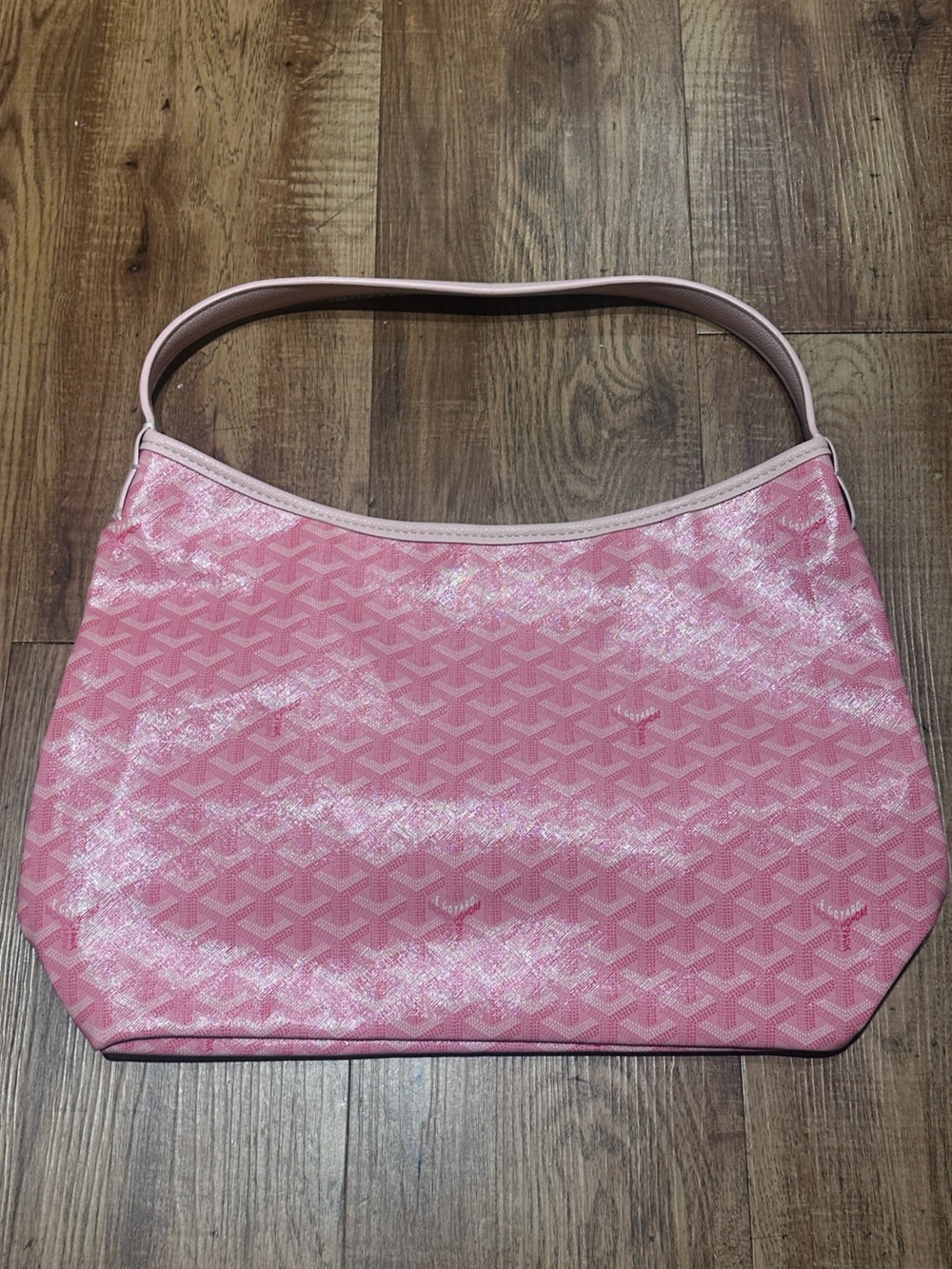St. Louis Printed Hobo Tote Bag- Pink